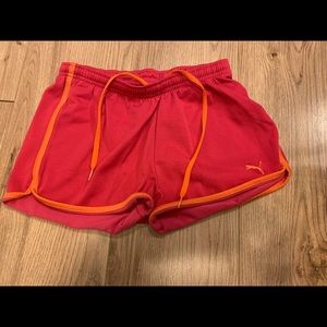 Puma pink and orange shorts. Size S